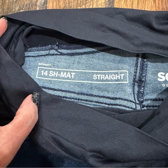 NWT Sonoma Maternity Straight Leg Full Belly Band Dark Wash Jeans 14 Short - Picture 6 of 9